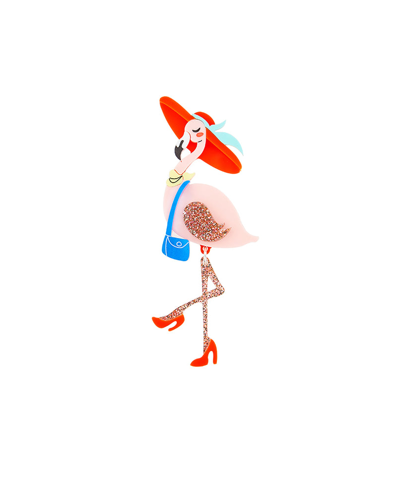 Fancy Flamingo Brooch