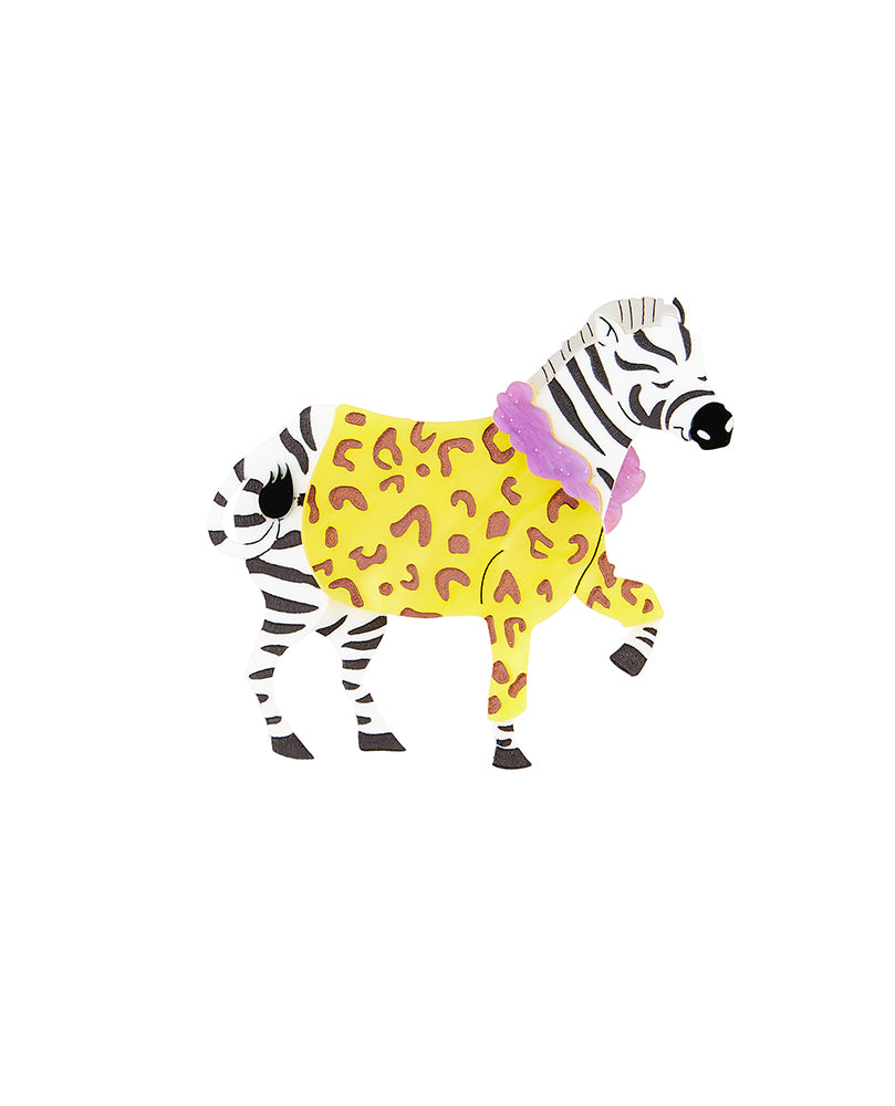 Fashion Icon Stylish Zebra Brooch