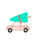 Festive Christmas Tree Car Brooch