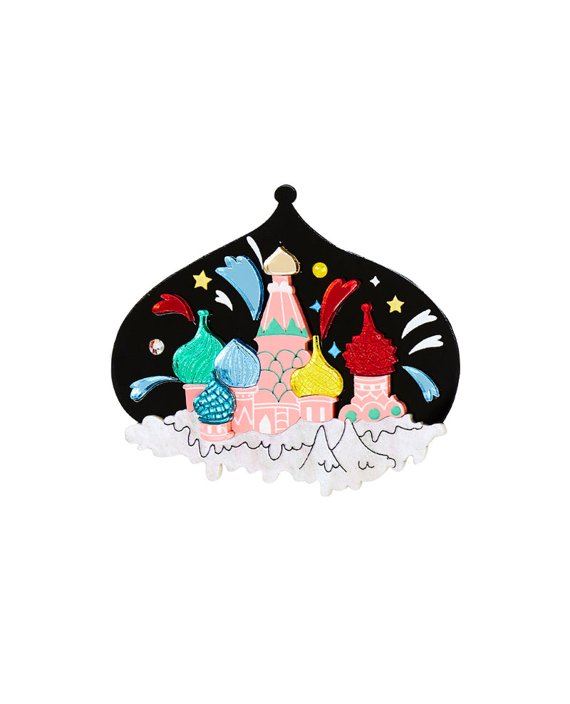 Firework Show at Saint Basil’s Cathedral Brooch