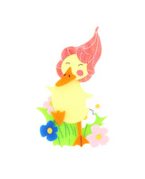 Flower-Hat-Duckling-brooch-Spring-has-sprung-collection-la-vidriola-detail