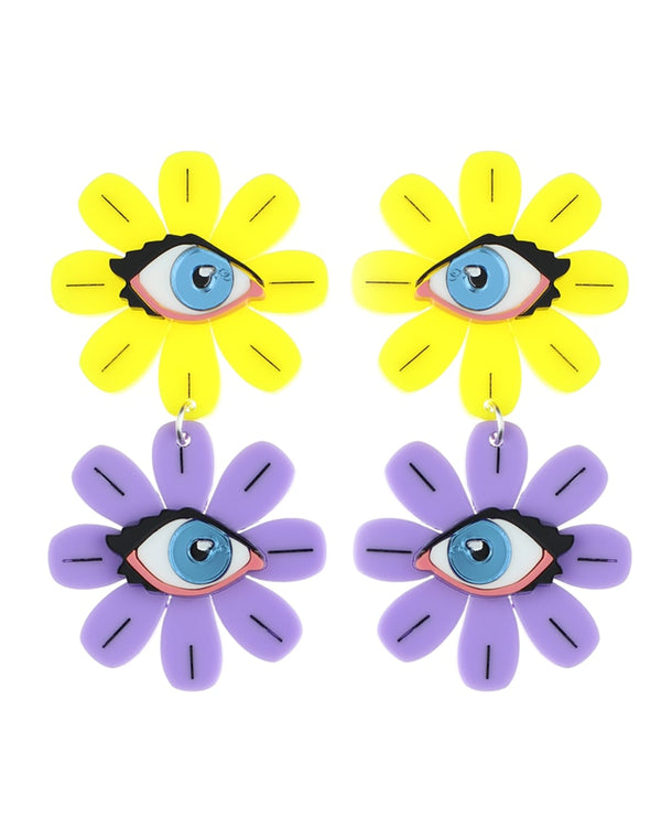 Flowers are watching earrings