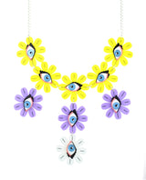 Flowers are watching statement necklace
