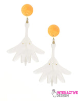 Flying-swan-earrings--interative-close-la-vidriola-plastic-jewellery-The-Roaring-20s-detail