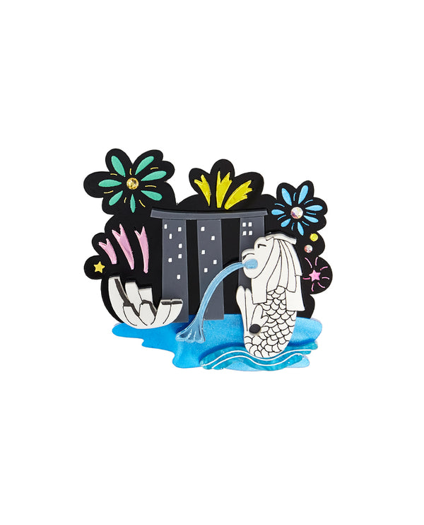 Gala Night at Merlion Park Brooch