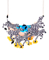 Galloping Majestic Zebras statement Necklace