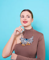 Galloping Majestic Zebras statement Necklace