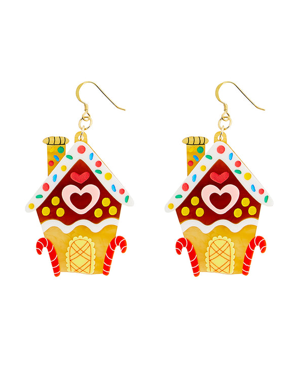 Gingerbread House Earrings