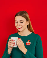 Gingerbread Spa Hot Cocoa Brooch