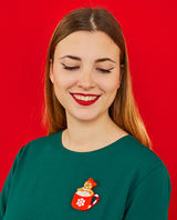 Gingerbread Spa Hot Cocoa Brooch