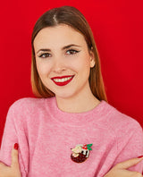 Hedgehog Figgy Pudding Brooch