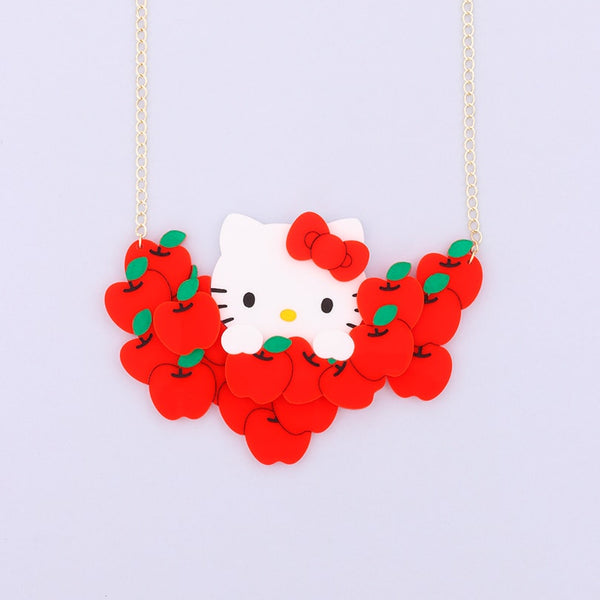 Hello Kitty apple picking adventure necklace – La Vidriola