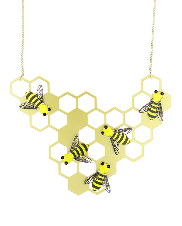 Honeycomb statement necklace -interactive-