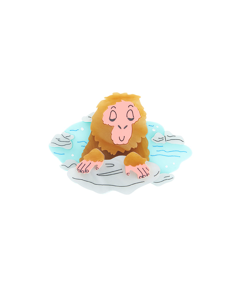Jigokudani Hot Spring Monkey Park Brooch