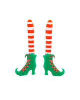 Jingle In My Christmas Witch Boots Earrings