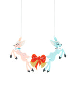 Jolly Pastel Kitsch Deers Necklace