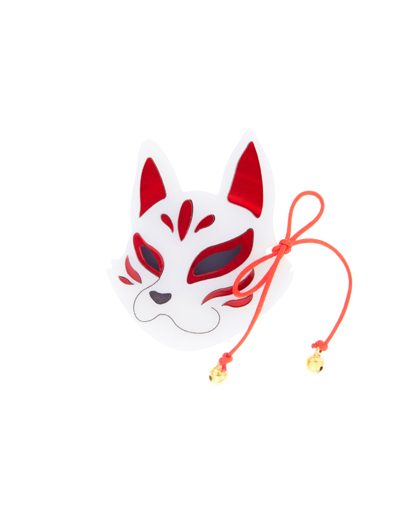 Kitsune Mask Brooch