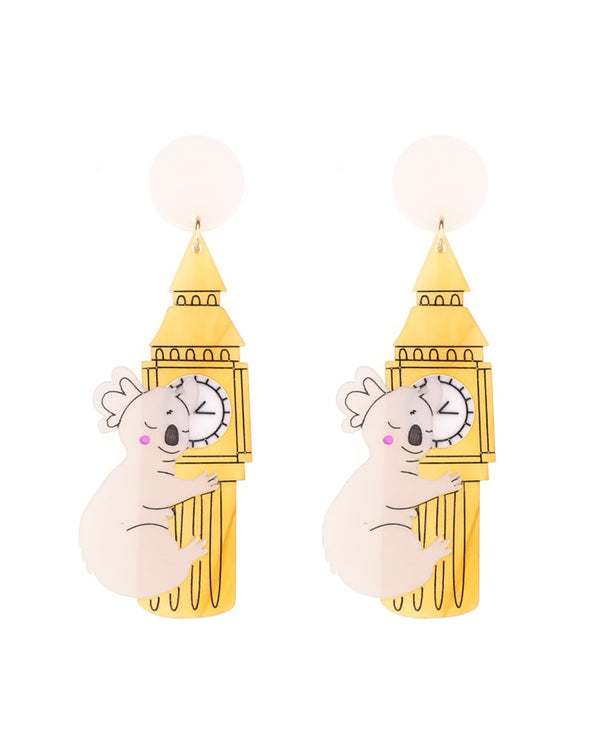 Koala-Big-Ben-Earrings-Bon-Voyage-collection-la-vidriola-detail
