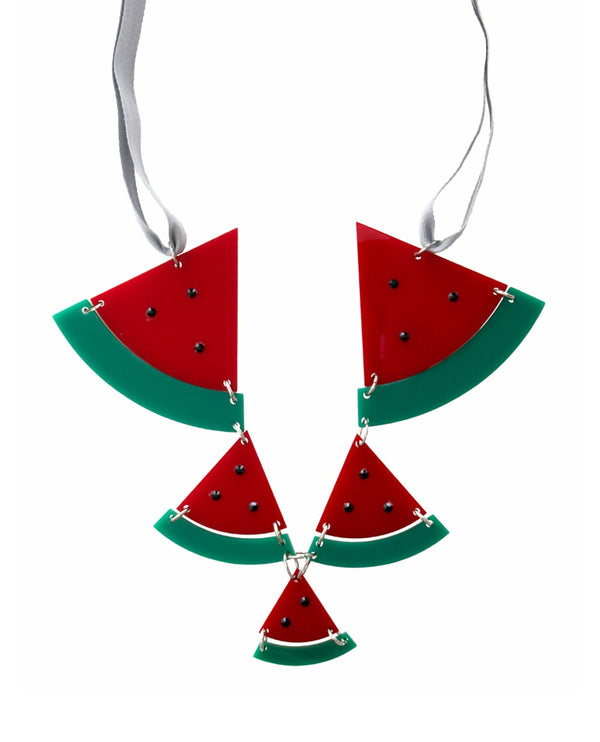 La-Vidriola-PEPITAS-Red-Necklace-detail