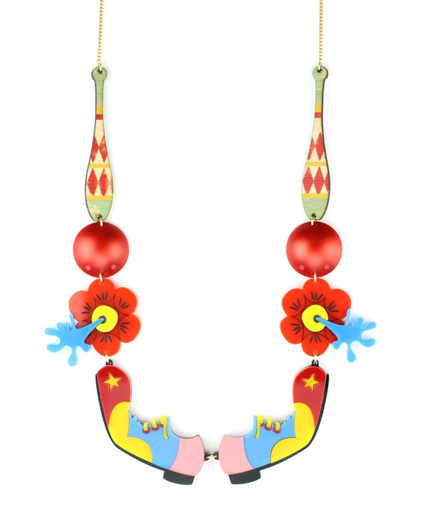 Laughter’s-tools-necklace-la-vidriola-plastic-jewellery-circus-where-the-magic-happens-detail