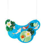 Lily Pad Koi Fish in Pond Necklace
