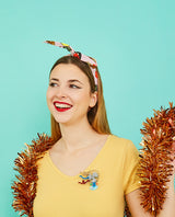 Lisa’s Christmas Fan Brooch