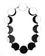 Lunar-phases-statement-necklace-la-vidriola-plastic-jewellery-cosmica-detail