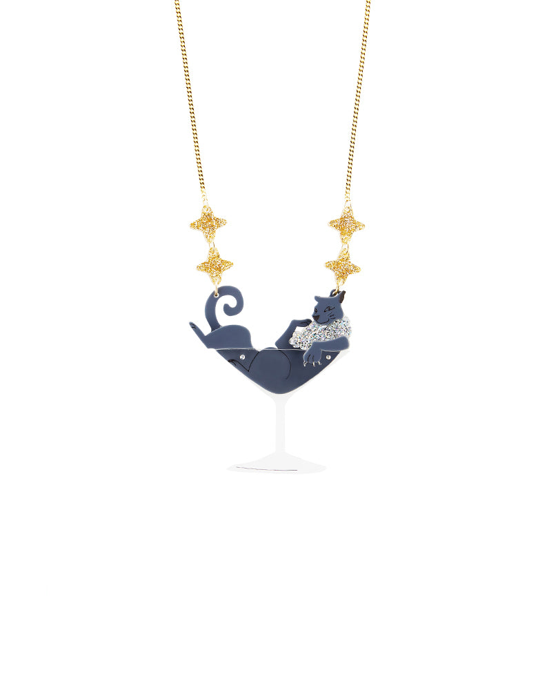 Luxurious Feline Glass Necklace