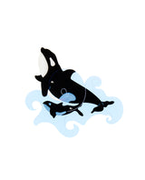 Majestic Orca Whale Brooch