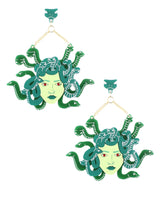 Medusa-green-earrings-classic-la-vidriola-detail