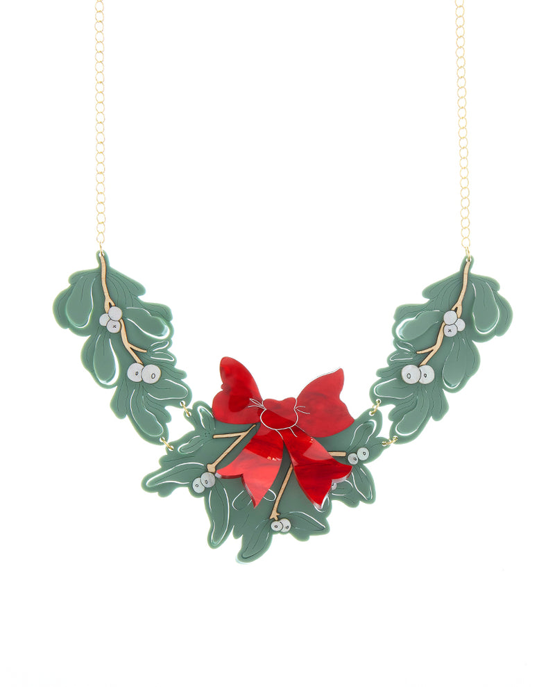 Meet Me Under The Mistletoe Necklace