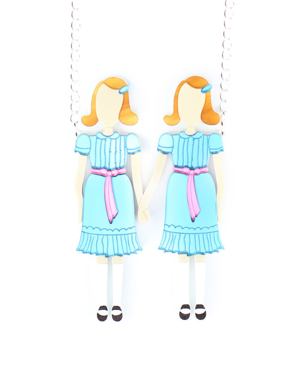 Mirror-the-shining-twins-necklace-la-vidriola-plastic-jewellery-halloween-detail