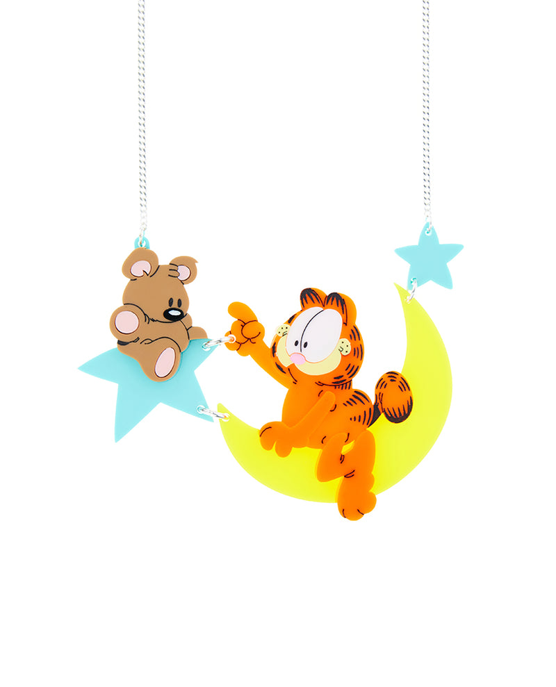 Moon and Stars Garfield and Pookie Necklace