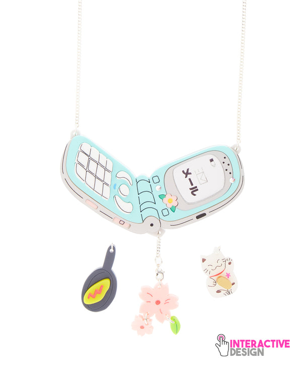 Moshi moshi! Flip Phone Necklace - interactive -