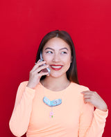 Moshi moshi! Flip Phone Necklace - interactive -