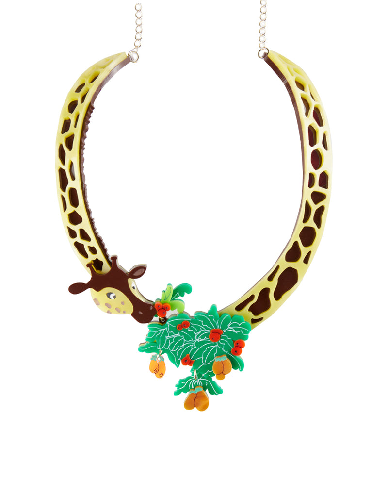Munching on Some Leaves giraffe Necklace