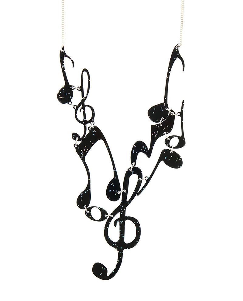 Musical Notes statement Necklace