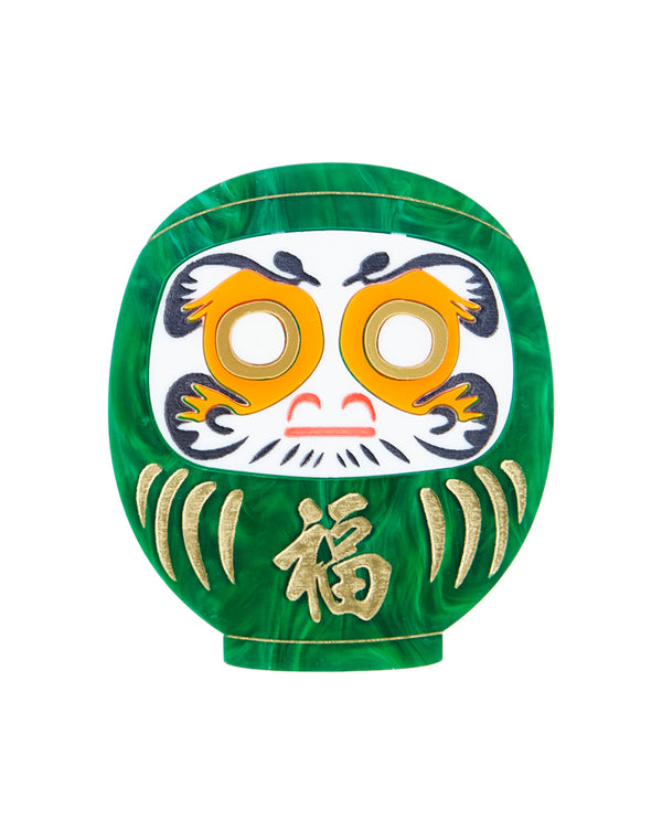 My Beautiful Daruma Doll Brooch - interactive_