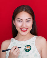 My Beautiful Daruma Doll Brooch - interactive_