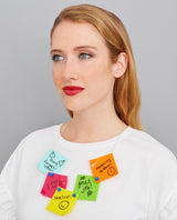 My Memo Sticky Notes statement Necklace