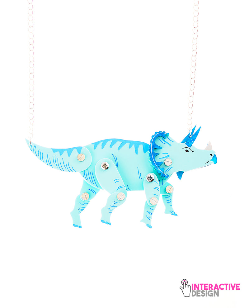 My Walking Triceratops Necklace -interactive-