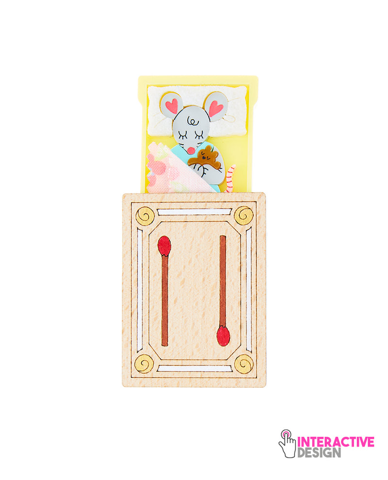 My cosy Matchbox Bed Brooch -Interactive-