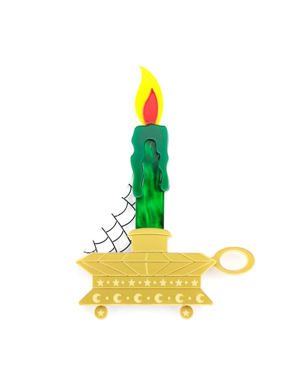 Mysterious-Candle-holder-brooch-la-vidriola-plastic-jewellery-halloween-product