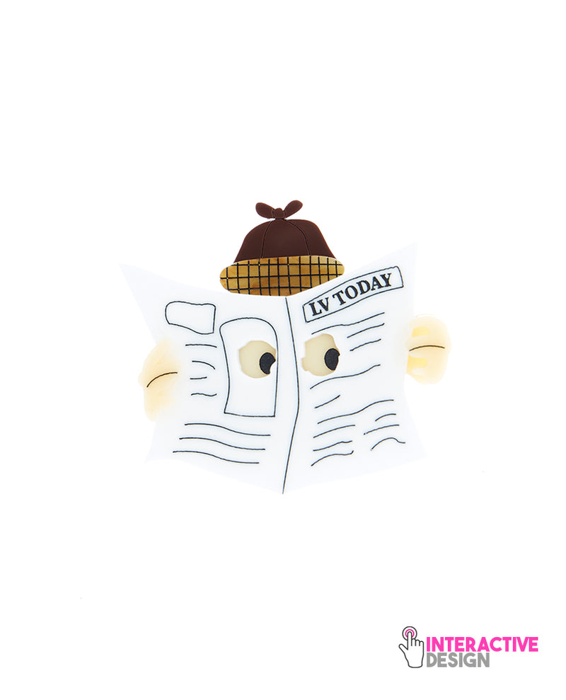 Mystery Detective Disguise Brooch -Interactive-
