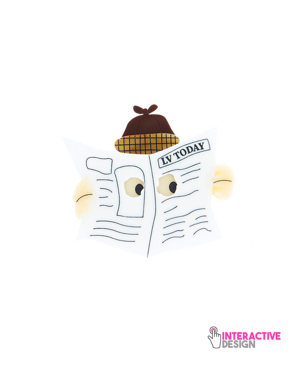 Mystery Detective Disguise Brooch -Interactive-