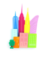 New-York-buildings-brooch-la-vidriola-plastic-jewellery-take-away-detail