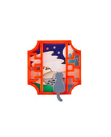 Night Time Chinese Garden Brooch