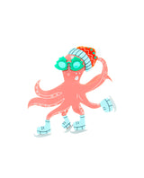 Octopus On Ice! Brooch