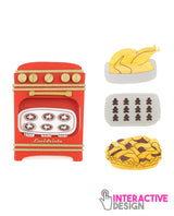 Oven-brooch-Red-metallic-shimmer-interactive-home-sweet-home-la-vidriola-detail