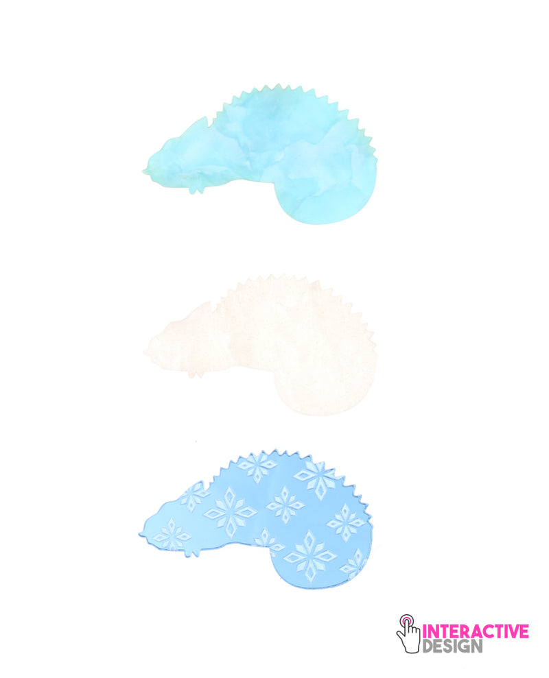 Pack Winter Wonderland inserts for chameleon brooch